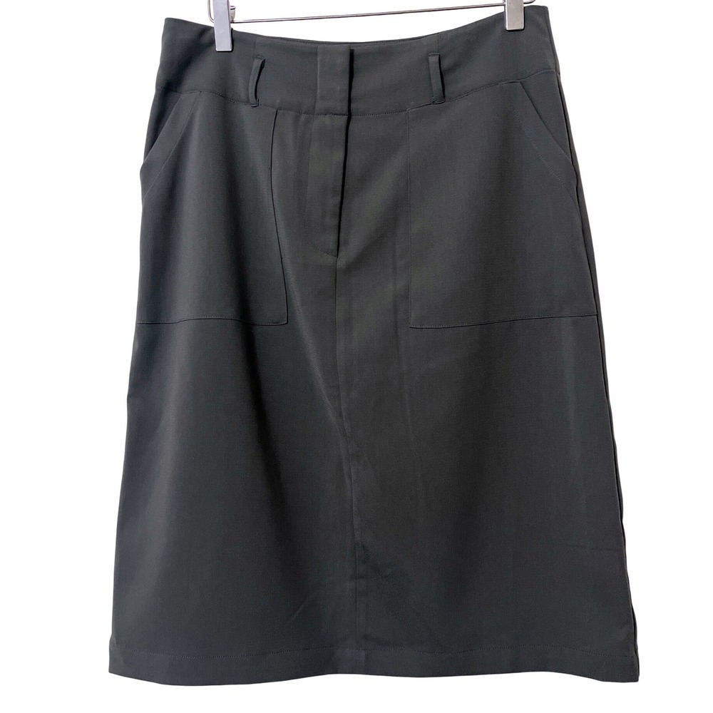 John Lewis Midi Skirt Sizeβ 12 Dark Grey Office Professional Business Casual
